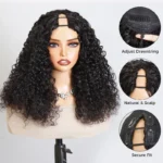 Bouncy Deep Wave V Part Human Hair Wig With Drawstring Super Natural Protective Style - Image 4