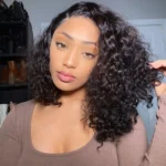 Trendy Bouncy Deep Curly Short Human Hair Pull Go Glueless Wig C-Side Part Pre Everything - Image 4