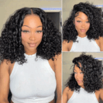 Short Bouncy Water Wave Wear Go Glueless 6×5 HD Lace Wig 100% Human Hair Casual Finger Curls - Image 5