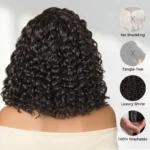 Short Bouncy Water Wave Wear Go Glueless 6×5 HD Lace Wig 100% Human Hair Casual Finger Curls - Image 7