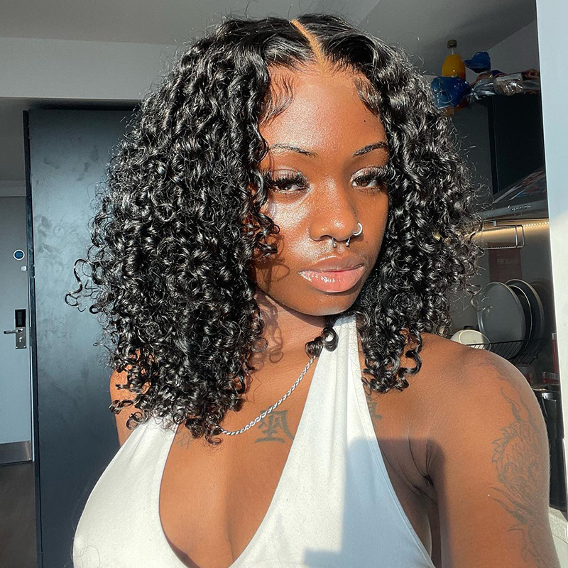 Short Bouncy Water Wave Wear Go Glueless 6×5 HD Lace Wig 100% Human Hair Casual Finger Curls Short Bouncy Water Wave Wear Go Glueless 6×5 HD Lace Wig 100% Human Hair Casual Finger Curls - Image 1