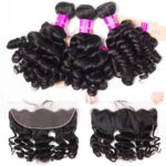 Brazilian Funmi Hair Virgin Hair 3 Bundles with Frontal