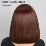 Brown Color Straight Bob Wig 6×5 Wear Go Glueless 100% Human Hair Wig 180% Density - Image 4