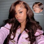 Brown 4# Color 13×4 Body Wave HD Lace Frontal Wig Straight Colored Human Hair Wigs - Image 8