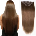 Silky Straight Brown Color Seamless Clip in Human Hair Extensions 7 Pieces/Set High Quality - Image 6