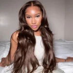 Brown Color Upgrade 6×5 HD Lace Straight/Body Wave Wear Go Glueless Closure Wig Plucked Hairline - Image 2