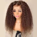 Chocolate Brown Color Curly 13×4 HD Lace Front 6×5 Wear Go Glueless Human Hair Wig 180% Density - Image 6