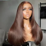 Trendy Layered Cut Wear Go Glueless 6×5 Lace Wig Brown/99J/Natural Black Color 100% Human Hair - Image 5