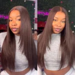 Trendy Layered Cut Wear Go Glueless 6×5 Lace Wig Brown/99J/Natural Black Color 100% Human Hair - Image 7