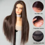 Brown Color Upgrade 6×5 HD Lace Straight/Body Wave Wear Go Glueless Closure Wig Plucked Hairline - Image 8