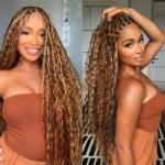 Brown Highlight Bulk Human Hair for Braiding Beach Curly/Body Wave #P4/30/27 Wet and Wavy Hair Extension - Image 4