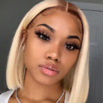 4/613 Blonde Bob Wigs With Dark Brown Roots Ombre 1B/613 13×4 Lace Front Bob Wigs - Image 5