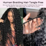 Burmese Curly Bulk Human Hair Extensions for Boho Knotless Braiding No Weft 1/2/3 Bundle Natural Black - Image 6