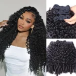 Burmese Curly Hair Weave 3/4 Bundles Raw Human Hair Quality with Spiral Curly Ends - Image 2