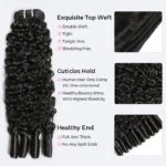 Burmese Curly Hair Weave 3/4 Bundles Raw Human Hair Quality with Spiral Curly Ends - Image 3