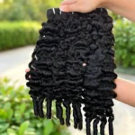 Burmese Curly Hair Weave 3/4 Bundles Raw Human Hair Quality with Spiral Curly Ends - Image 9