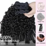 Burmese Curly Hair Weave 3/4 Bundles Raw Human Hair Quality with Spiral Curly Ends - Image 5