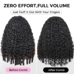 Burmese Curly 6×5 13×6 Skinlike HD Lace Glueless Human Hair Wig Flexi-Fit Drawstring Finger Spiral Curl Ends - Image 9