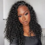 Burmese Curly V Part Wig 100% Human Hair Spiral Ends Flexi-Fit Drawstring - Image 10