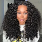 Flash Deal Burmese Curly Human Hair Glueless Wig with Spiral Curl Ends 6×5 13×6 HD Lace Pre Plucked & Bleached - Image 8