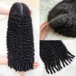 Flash Deal Burmese Curly Human Hair Glueless Wig with Spiral Curl Ends 6×5 13×6 HD Lace Pre Plucked & Bleached - Image 9