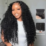 Flash Deal Burmese Curly Human Hair Glueless Wig with Spiral Curl Ends 6×5 13×6 HD Lace Pre Plucked & Bleached