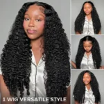 Burmese Curly 6×5 13×6 Skinlike HD Lace Glueless Human Hair Wig Flexi-Fit Drawstring Finger Spiral Curl Ends - Image 3