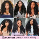 Flash Deal Burmese Curly Human Hair Glueless Wig with Spiral Curl Ends 6×5 13×6 HD Lace Pre Plucked & Bleached - Image 10