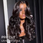 Real HD Lace Butterfly Layered Cut Loose Body Wave Pre Styled Salon Quality 8×6 13×6 Glueless Human Hair Wig - Image 4