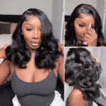 Loose Body Wave Layer Cut C-Side Part Human Hair Wig With Baby Hair Pull Go Glueless - Image 4