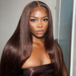 Brown 4# Color 13×4 Body Wave HD Lace Frontal Wig Straight Colored Human Hair Wigs - Image 12