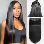 Silky Straight/Body Wave/Yaki Straight/Burmese Curly Seamless Clip in Human Hair Extensions 7 Pieces/Set with Free Gift
