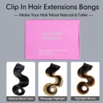 2PCS Body Wave Clip In Hair Extension Bangs DIY Look 100% Human Hair