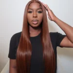 Copper Brown Straight/Body Wave Human Hair Wig 6×5 Pre Everything HD Lace Drawstring Wig - Image 13