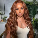 Copper Brown Straight/Body Wave Human Hair Wig 6×5 Pre Everything HD Lace Drawstring Wig - Image 15
