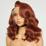 Copper Brown Color Loose Body Wave Glueless 6×5 HD Lace Human Hair Wig 200% Density - Image 5