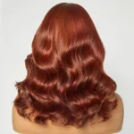 Copper Brown Color Loose Body Wave Glueless 6×5 HD Lace Human Hair Wig 200% Density - Image 4