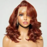 Copper Brown Color Loose Body Wave Glueless 6×5 HD Lace Human Hair Wig 200% Density - Image 3