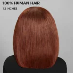 Copper Brown Color Straight Bob Wig 6×5 Wear Go Glueless 100% Human Hair 180% Density - Image 4