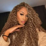 Burmese Curly/Kinky Curly Highlight 4/30/27 Crochet Human Hair Extension for Boho Braids Pre-Separated Miracle Knots Style - Image 8