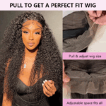 Curly Invisi-Strap 360 Lace Frontal Wigs Glueless Human Hair Pre Plucked & Bleached 180% Density - Image 8