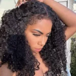 4C Edges Hairline | Curly Hair 6×5 13×4 HD Lace Frontal Glueless Human Hair Wig Realistic Kinky Hairline - Image 4