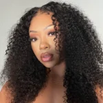 4C Edges Hairline | Curly Hair 6×5 13×4 HD Lace Frontal Glueless Human Hair Wig Realistic Kinky Hairline - Image 9