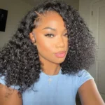 Hot Curly Short Bob Wig Side Part Wear Go Glueless Lace Frontal Wigs 180% Density - Image 9