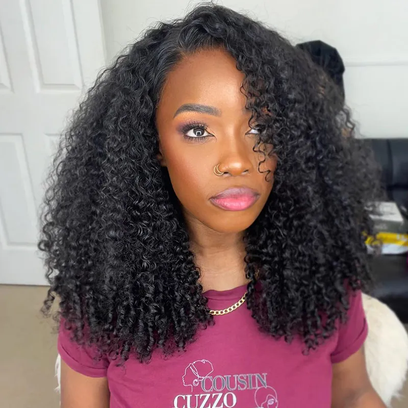 Side Part Curly Wig 9×6 PartingMax Lace Human Hair Glueless Wig Pre Plucked M-Cap 200% Density Side Part Curly Wig 9×6 PartingMax Lace Human Hair Glueless Wig Pre Plucked M-Cap 200% Density - Image 1