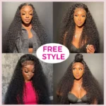 Curly 13×6 Glueless HD Lace Frontal Wig Bleached Knots Plucked Hairline 100% Human Hair For Women - Image 12