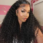 Curly 13×4 13×6 Glueless HD Lace Human Hair Frontal Wig Bleached Knots Plucked Hairline 180% Density - Image 6