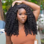 12A Quality Coily Curly 6×5 Closure Pull Go Glueless Super Double Drawn Human Hair Wig - Image 2