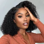 Hot Curly Short Bob Wig Side Part Wear Go Glueless Lace Frontal Wigs 180% Density - Image 3