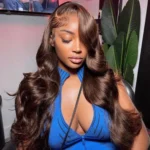 Dark Brown Color Body Wave Glueless 6×5 13×4 HD Lace Front Wigs - Image 6